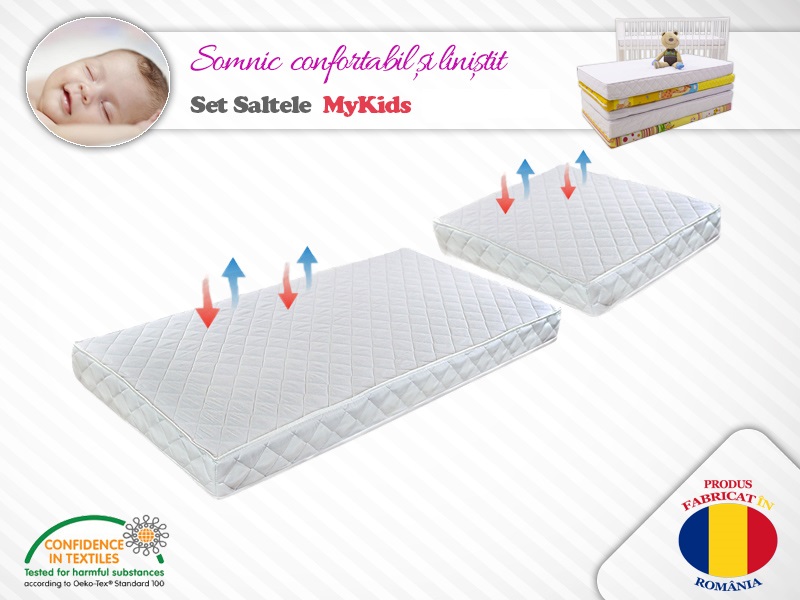 Set Saltea copii MyKids spuma Relax 120x70x12 + 50x70x12 (cm) 